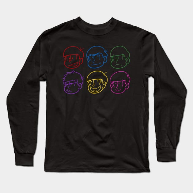 Neon Matsus Long Sleeve T-Shirt by geekmythology